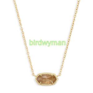 Elisa Gold Pendant Necklace in Citrine